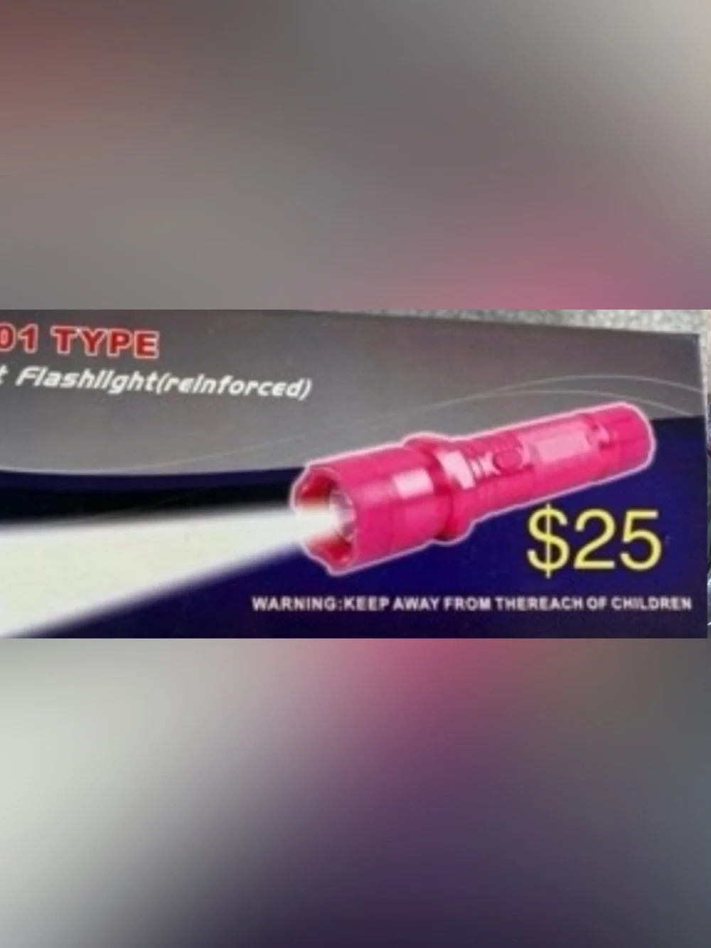 Pink LED Flashlight - Compact Bright Portable Light